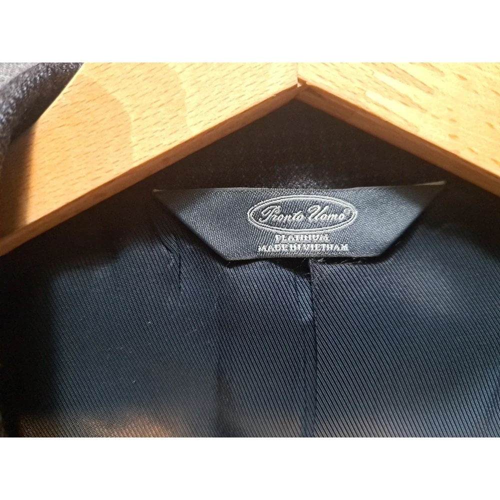 Pronto Uomo Platinum Mens Charcoal Grey‎ Micro Check Two Button Blazer Jacket